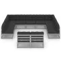Set de muebles de jardín 11 pzas con cojines madera pino gris de vidaXL, Conjuntos de jardín - Ref: Foro24-3077226, Precio: 1...