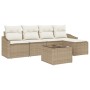 Conjunto de Sofá de Jardín Set de 6 Beige Ratan y Poliéster von , Outdoor-Sofas - Ref: Foro24-3355360, Preis: 427,74 €, Rabat...