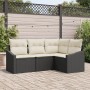 Juego de Sofás de Jardín Set de 4 Negro Ratán Sintético by , Outdoor sofas - Ref: Foro24-3355366, Price: 305,97 €, Discount: %