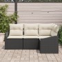 Juego de Sofás de Jardín Set de 4 Negro Ratán Sintético by , Outdoor sofas - Ref: Foro24-3355366, Price: 305,97 €, Discount: %