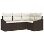 Juego de Sofá de Jardín Set de 4 Marrón Ratán by , Outdoor sofas - Ref: Foro24-3355367, Price: 323,52 €, Discount: %