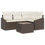 Conjunto de Sofás de Jardín Set de 5 Crema, Marrón by , Outdoor sofas - Ref: Foro24-3355377, Price: 373,71 €, Discount: %