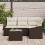 Conjunto de Sofás de Jardín Set de 5 Crema, Marrón by , Outdoor sofas - Ref: Foro24-3355377, Price: 373,71 €, Discount: %