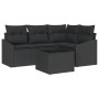 Conjunto de Sofá del Jardín Juego de 5 Negro Ratán, Poliéster von , Outdoor-Sofas - Ref: Foro24-3355382, Preis: 379,61 €, Rab...