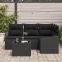 Conjunto de Sofá del Jardín Juego de 5 Negro Ratán, Poliéster von , Outdoor-Sofas - Ref: Foro24-3355382, Preis: 379,61 €, Rab...