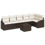 Conjunto de Sofás de Jardín Conjunto de 7 Marrón, Crema by , Outdoor sofas - Ref: Foro24-3355417, Price: 486,31 €, Discount: %