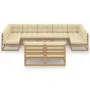 Garden furniture set, 10 pieces, with cushions, made of brown honey pine wood. by vidaXL, Garden sets - Ref: Foro24-3077222, ...