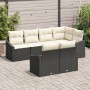 Conjunto de comedor de jardín de 7 piezas con cojines de ratán negro by , Outdoor sofas - Ref: Foro24-3355426, Price: 535,75 ...
