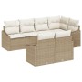 Juego de Sofá de Jardín Juego de 7 Beige Ratán Sintético by , Outdoor sofas - Ref: Foro24-3355430, Price: 592,42 €, Discount: %