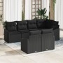 Conjunto de Sofá de Jardín 7 Piezas Negro by , Outdoor sofas - Ref: Foro24-3355432, Price: 555,04 €, Discount: %