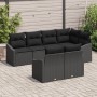 Conjunto de Sofá de Jardín 7 Piezas Negro by , Outdoor sofas - Ref: Foro24-3355432, Price: 555,04 €, Discount: %