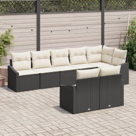 Juego de Comedor de Jardín de 8 Piezas con Cojines de Ratan Negro von , Outdoor-Sofas - Ref: Foro24-3355436, Preis: 581,41 €,...