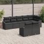 Conjunto de Comedor de Jardín de 8 Piezas con Cojines de Ratán Negro by , Outdoor sofas - Ref: Foro24-3355442, Price: 595,19 ...