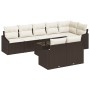 Juego de comedor de jardín Conjunto de 9 Crema y marrón von , Outdoor-Sofas - Ref: Foro24-3355447, Preis: 650,12 €, Rabatt: %
