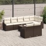 Juego de comedor de jardín Conjunto de 9 Crema y marrón von , Outdoor-Sofas - Ref: Foro24-3355447, Preis: 650,12 €, Rabatt: %