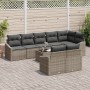 Conjunto de comedor de jardín de 8 piezas con cojines Ratán sintético Negro de , Sofás de exterior - Ref: Foro24-3355448, Pre...