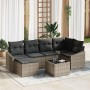 Conjunto de Comedor de Jardín 7 Piezas Gris Rattan Sofá Exterior de , Sofás de exterior - Ref: Foro24-3355468, Precio: 462,66...