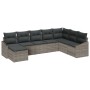 Conjunto de Comedor de Jardín de 8 Piezas con Cojines Gris de Ratán Poli von , Outdoor-Sofas - Ref: Foro24-3355508, Preis: 50...