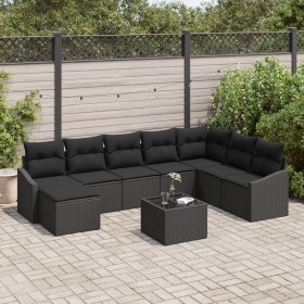 Conjunto de Comedor de Jardín de 9 Piezas con Cojines Beige Ratán by , Outdoor sofas - Ref: Foro24-3355522, Price: 576,69 €, ...