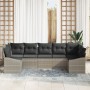 Set de Sofás de Jardín Set de 7 Negro Ratán, Tela, Espuma von , Outdoor-Sofas - Ref: Foro24-3355541, Preis: 539,49 €, Rabatt: %