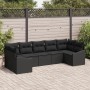 Conjunto de Sofá de Jardín Set de 7 Negro Ratán y Poliéster von , Outdoor-Sofas - Ref: Foro24-3355542, Preis: 496,77 €, Rabat...