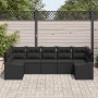 Conjunto de Sofá de Jardín Set de 7 Negro Ratán y Poliéster von , Outdoor-Sofas - Ref: Foro24-3355542, Preis: 496,77 €, Rabat...