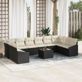 Juego de Comedor de Jardín de 10 Piezas con Cojines Beige Poliratán de , Sofás de exterior - Ref: Foro24-3355576, Precio: 666...