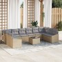 Conjunto de Sofás de Jardín Conjunto de 11 Gris Marco de metal