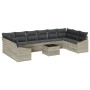 Conjunto de Sofá de Jardín Set de 11 Gris Poliratán by , Outdoor sofas - Ref: Foro24-3355581, Price: 775,30 €, Discount: %
