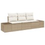 Juego de sofá de jardín de 3 piezas con cojines Beige Ratán sintético von , Outdoor-Sofas - Ref: Foro24-3355590, Preis: 277,0...