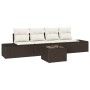 Conjunto de Sofá de Jardín de 5 Piezas con Cojines de Ratán Marrón von , Outdoor-Sofas - Ref: Foro24-3355597, Preis: 365,83 €...