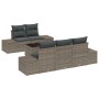 Juego de Sofás de Jardín de 6 piezas con Cojines Ratán Poli Gris von , Outdoor-Sofas - Ref: Foro24-3355608, Preis: 528,71 €, ...