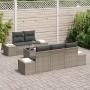 Juego de Sofás de Jardín de 6 piezas con Cojines Ratán Poli Gris von , Outdoor-Sofas - Ref: Foro24-3355608, Preis: 528,71 €, ...
