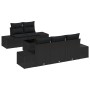 Juego de Sofá de Jardín de 6 Piezas con Cojines Negro Poliratán von , Outdoor-Sofas - Ref: Foro24-3355612, Preis: 511,79 €, R...