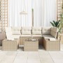 Juego de Sofá de Jardín de 7 Piezas con Cojines Beige Poliratán by , Outdoor sofas - Ref: Foro24-3355630, Price: 569,12 €, Di...