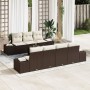 Set de Sofá de Jardín de 8 Piezas con Cojines Marrón de Poliratán von , Outdoor-Sofas - Ref: Foro24-3355637, Preis: 611,43 €,...