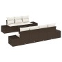 Set de Sofá de Jardín de 8 Piezas con Cojines Marrón de Poliratán von , Outdoor-Sofas - Ref: Foro24-3355637, Preis: 611,43 €,...