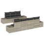 Conjunto de Sofá de Jardín de 8 Piezas con Cojines Gris Claro de Ratán Sintético by , Outdoor sofas - Ref: Foro24-3355641, Pr...