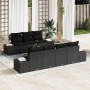 Conjunto de Sofá de Jardín de 8 Piezas con Cojines Negro Poliratán by , Outdoor sofas - Ref: Foro24-3355642, Price: 599,72 €,...