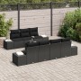 Conjunto de Sofá de Jardín de 8 Piezas con Cojines Negro Poliratán by , Outdoor sofas - Ref: Foro24-3355642, Price: 599,72 €,...