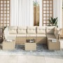 Juego de Sofá de Jardín de 8 Piezas con Cojines Beige Polirratán by , Outdoor sofas - Ref: Foro24-3355650, Price: 575,83 €, D...