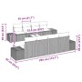 Juego de Sofás de Jardín de 7 Piezas con Cojines Gris Poliratán von , Outdoor-Sofas - Ref: Foro24-3355658, Preis: 508,85 €, R...