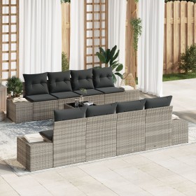 Juego de sofá de jardín de 7 piezas con cojines gris claro poliratán de , Sofás de exterior - Ref: Foro24-3355661, Precio: 54...