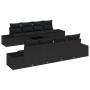 Juego de Sofá de Jardín de 7 Piezas con Cojines Negro Poliratán by , Outdoor sofas - Ref: Foro24-3355662, Price: 666,43 €, Di...