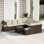 Juego de Sofá de Jardín de 9 Piezas con Cojines Marrón Poliratán von , Outdoor-Sofas - Ref: Foro24-3355667, Preis: 648,23 €, ...
