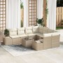 Set de Sofá de Jardín de 9 Piezas con Cojines Beige Ratán Polímero von , Outdoor-Sofas - Ref: Foro24-3355670, Preis: 683,72 €...