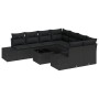 Juego de Sofá de Jardín de 9 Piezas con Cojines Negro Poliratán by , Outdoor sofas - Ref: Foro24-3355672, Price: 634,29 €, Di...