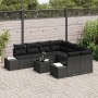 Juego de Sofá de Jardín de 9 Piezas con Cojines Negro Poliratán by , Outdoor sofas - Ref: Foro24-3355672, Price: 634,29 €, Di...