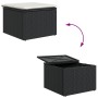 Conjunto de Sofá de Jardín de 4 Piezas con Cojines de Poliratán Negro by , Outdoor sofas - Ref: Foro24-3355676, Price: 301,12...