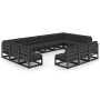 13-piece garden furniture set with black pine wood and cushions. by vidaXL, Garden sets - Ref: Foro24-3077248, Price: 1,00 €,...
